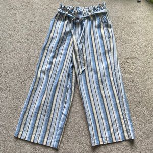 Fever Striped Casual Pants - High Rise